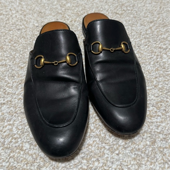 Gucci Shoes - AUTHENTIC Gucci WOMEN'S PRINCETOWN LEATHER SLIPPER mule slide loafers size 40